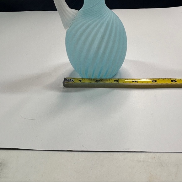 Rare Fenton Rib Optic Blue Satin Cruet c.1950 - Picture 12 of 16